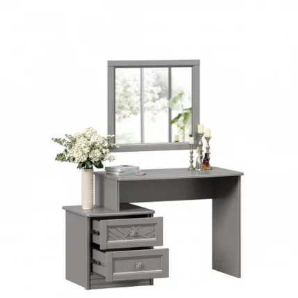 Столик туалетный Джулия с зеркалом Оникс серый_3