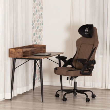 Кресло iWolf ткань, черный/коричневый_15