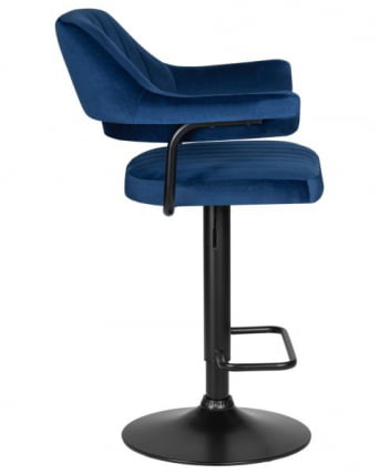 Стул барный ДОБРИН CХАРЛЙ БЛАCК (синий велюр (МДЖ9-117)) 2 шт / DOBRIN CHARLY BLACK (MJ9-117))_3