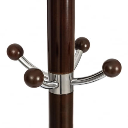 Вешалка Himawari (mod. GH-8014) дерево/хром/мрамор, 37 x 37 x 175 см, Black (Черный) / Walnut (Орех)_2