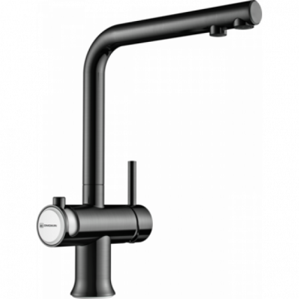 Смеситель Omoikiri Hotaru-Gm-Wh Латунь/Вороненая Сталь/Белый_0