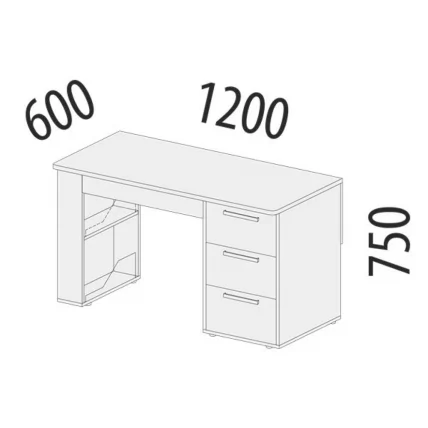 Стол письменный (лев/прав) Аляска 501.15_9