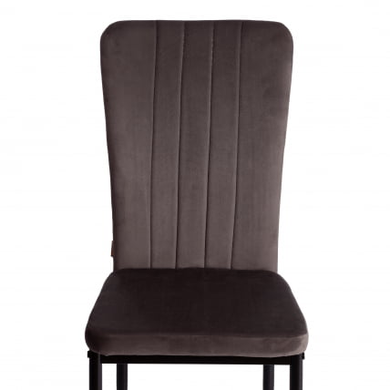 Стул ВЕРТЕР (мод. БC577-ДC) металл, флок, 41 х 52 х 95 см, Дэрк грей (темно-серый) ХЛР24 / черный / VERTER (mod. BC577-DC) Dark grey HLR24_5