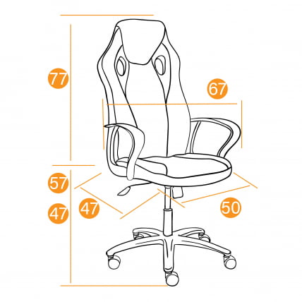 Кресло RACER GT new кож/зам/ткань, металлик/красный, 36/08_16