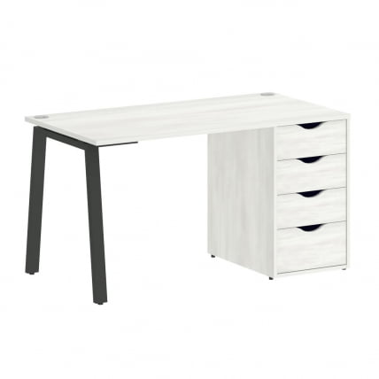 Стол письменный HOME OFFICE VR.SP-3-138.4.A Снежная Платина/Антрацит металл_0