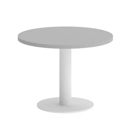 Стол журнальный круглый HOME OFFICE VR.SP-5-60.1G Серый/Белый металл_0