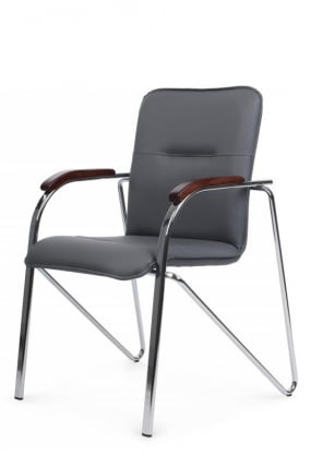 Стул Самба с деревянными подлокотниками SMB-02H Хром гальв. Серый_6