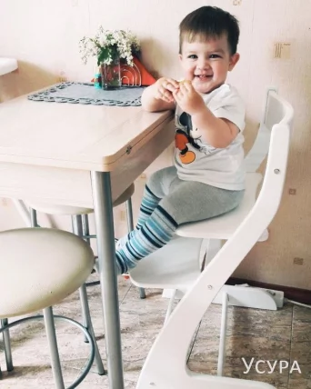 Растущий стул Усура Белый_16