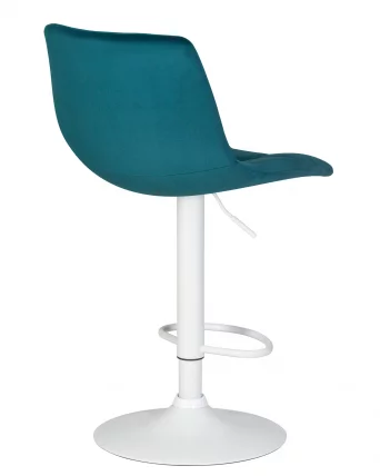 Стул барный DOBRIN TAILOR WHITE Морской волны велюр MJ9-99_3