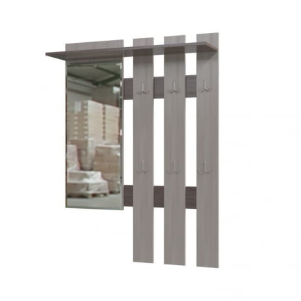 Вешалка с зеркалом Лира 2-3814 Бодега темый/светлый_0