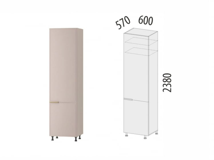 Пенал под встраиваемый холодильник (лев/прав) Флоренция 107.77_4