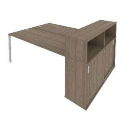 Рабочая станция с опорным шкафом-купе Metal System Б.РС-СШК-2.5 Вяз/Серый_0