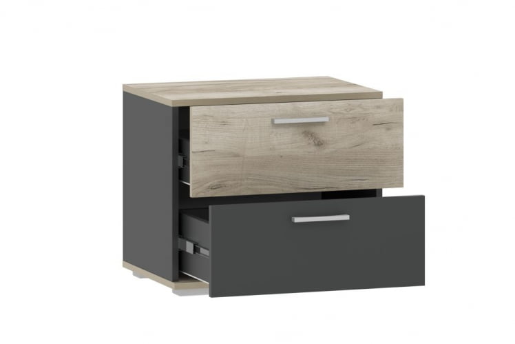 Тумба для обуви Санти НМ 013.24 Антрацит/Дуб Крафт Серый_1
