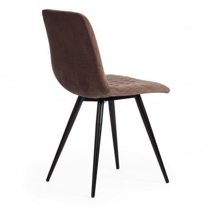 Стул CHILLY X (mod. 7096) ткань/металл, 45x53х88 см, высота до сиденья 50 см, коричневый barkhat 12/черный_2
