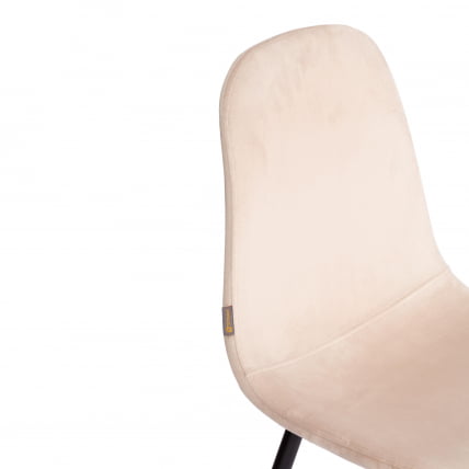 Стул BREEZE (mod. JSC-58) Велюр/металл , 44 х 53 х 86 см, creamy (кремовый) HLR 5 / черный_7