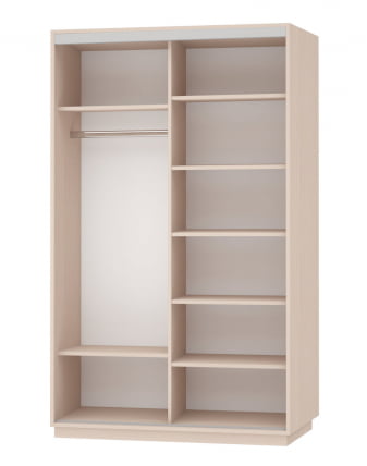 Шкаф-купе двухдверный Экспресс Дуо 1600х2200h Сакура/Дуб молочный_1