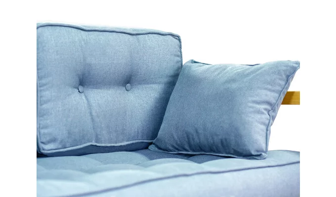 Диван трехместный DEmoku Д-3 небесно-голубой_натуральный_2