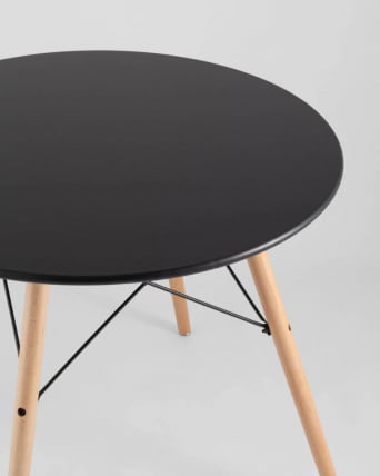 Стол круглый EAMES DSW NEW D=80 черный_2