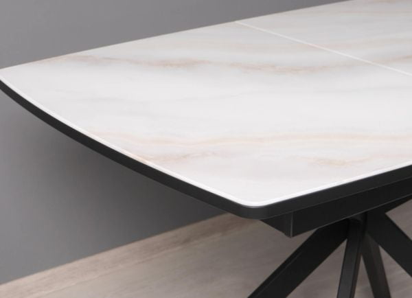 Обеденный стол Орфей 46 (02) Мрамор золотистый-Черный_3