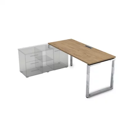 Стол рабочий, прямолинейный три опоры, левый GLOSS LINE НСТЛ-О.984 Teakwood_0