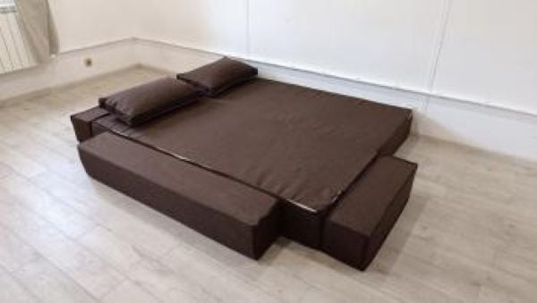 Диван прямой бескаркасный Хит (Berhouse) Цвет фасада: Биттер; Тип: Прямой; Материал фасада: Рогожка_5