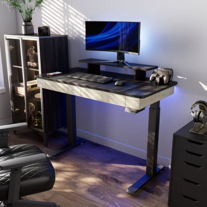 Стол для компьютера c электрической регулировкой по высоте и 2 ящиками EUREKA ERK-ED-I47-OG_13