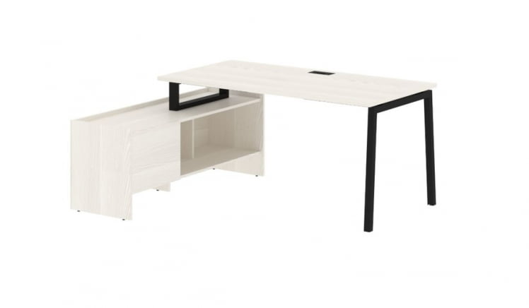 Стол с тумбой EDIS ELCT 17814 Ясень Траун Черный_0