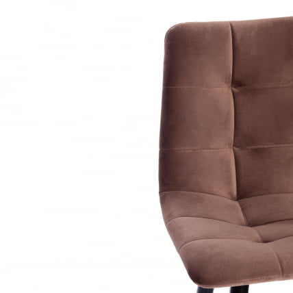 Стул полубарный CHILLY (mod. 7095пб ) ткань/металл, 53x44x94 см, высота до сиденья 66 см, коричневый barkhat 12/черный_7