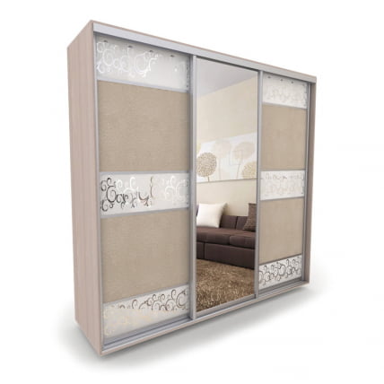 Шкаф-купе 3-х дверный Акцент-Лайн КС 2100х600  Ясень шимо светлый_0