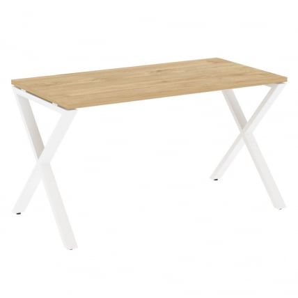 Стол рабочий LOFT VR.L-SRX-3.7 Металл белый Тиквуд светлый_0