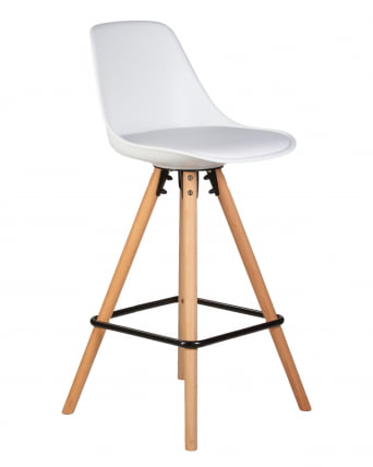 Стул полубарный DOBRIN RONNI Белый ZL-W-02_1