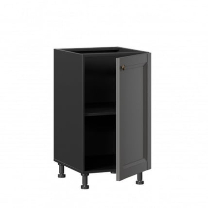 Тумба кухонная 450 Амели-3 ЛД 299.030.000.006 Черный Оникс серый_1