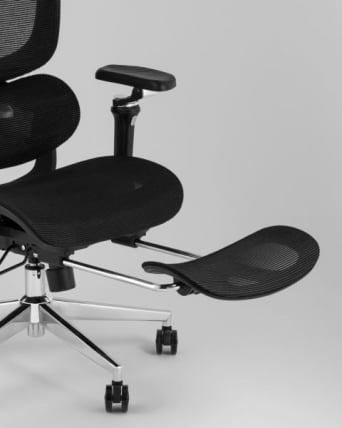 Кресло офисное ТопЧаирс Продигй с оттоманкой черный / TopChairs Prodigy_11