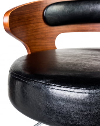 Стул барный DOBRIN FRED BLACK (коричневое дерево, чёрный)_4