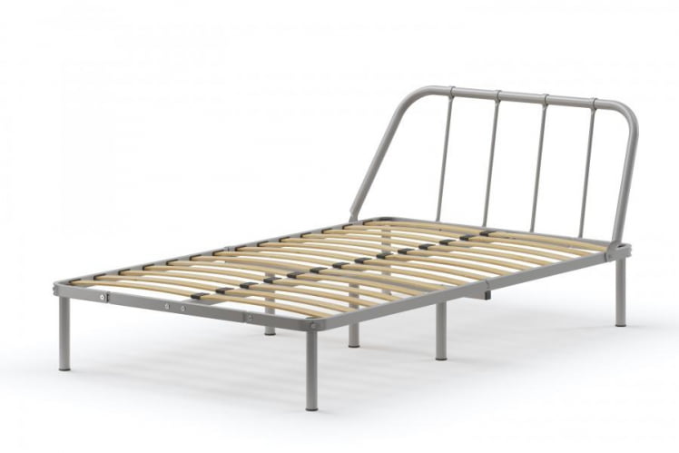 Кровать Мира с ортопедическими латами Цвет фасада: Серый; Материал фасада: Металл; Размер: 900х2000 мм; Спальное место: 900х2000 мм _0