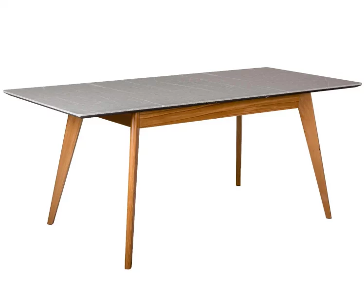 Стол раскладной Лунд 120-160 БУК-Мрамор Бьянко_0