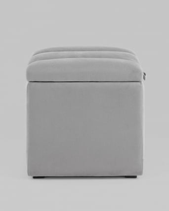 Пуф с крышкой Нильсон велюр Серый_2