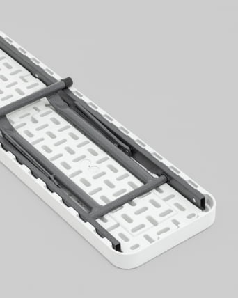 Скамейка складная 152*25*42 см белая_5