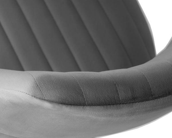 Стул барный ДОБРИН CХАРЛЙ БЛАCК (серый велюр (МДЖ9-75)) 2 шт / DOBRIN CHARLY BLACK (MJ9-75))_8