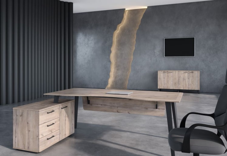 Стол руководителя левый JAY JCT 2013 L Дуб Каньон_1