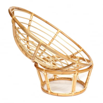 Кресло PAPASAN ECO/ПАПАСАН ЭКО P115-1/SP STD /c подушкой, ремешками/ диаметр подушки 125 см, 115x101x92 см, Natural (натуральный), ткань Коричневый, 3М7-147_4