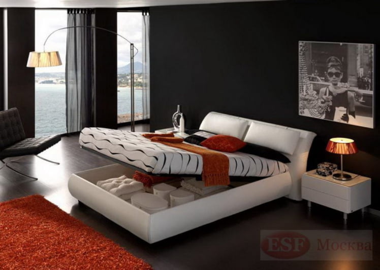 Кровать 615 Мег Кровать 180 см Белый / Meg_1