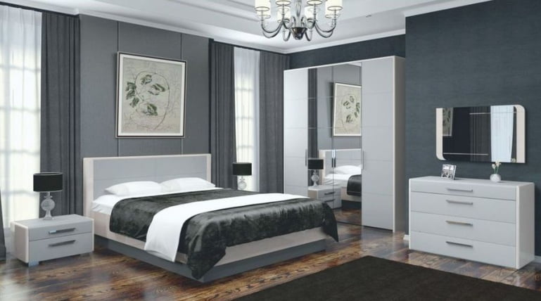 Комплект мебели для спальни Вива №02 Фарго Мокко глянец_0