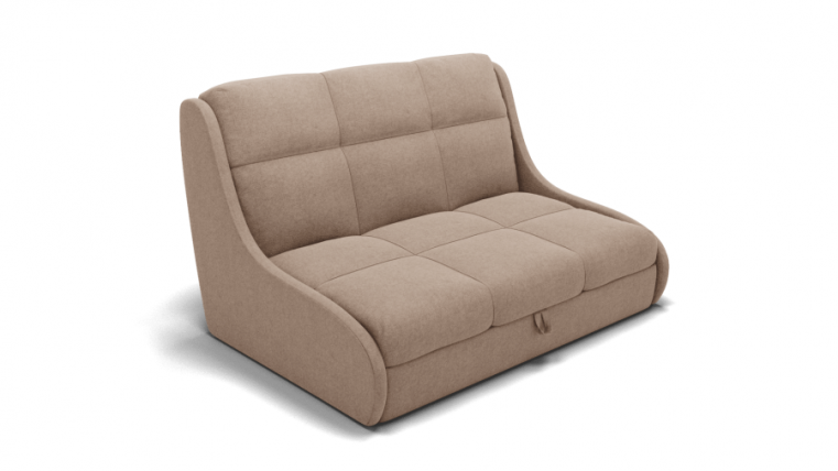 Диван Куба 800 (ЗР) Цвет фасада: Светло коричневый; Тип: Прямой; Материал фасада: Металл/Велюр_0