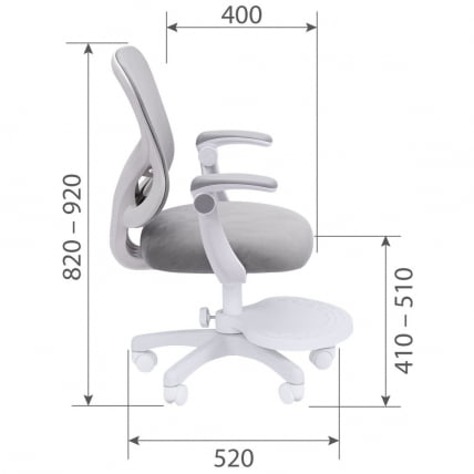 Детское кресло CHAIRMAN KIDS CH106 с подножкой Серый_4