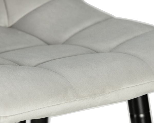 Стул барный ДОБРИН НИCОЛЕ (черные матовые ножки, светло-серый велюр (108-52)) 2 шт / DOBRIN NICOLE_7