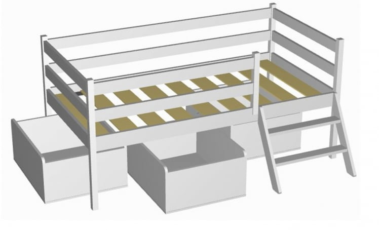 Ящики выкатные RooRoom VK-111 Белые_1