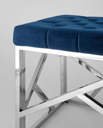 Банкетка АРТ ДЕКО велюр Синий_4
