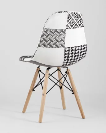 Стул Eames DSW Пэчворк Черно-белый_3