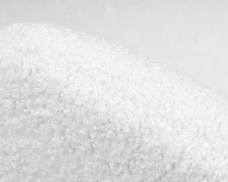 Кресло дизайнерское DOBRIN EMILY (белый (букле) ткань , хромированная сталь)_6